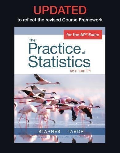 Updated The Practice Of Statistics 6Th Edition by Daren S. Starnes ; Josh Tabor Year: 2018 nnReturn and Refund: 30 days free exchange for quality issues such as missing pagesnnSupport: For any question before & after sales, simply support@shelfandstory.comnnFeature: Searchable and zoomable texts / Permanent access / Can be read on major smart devices -