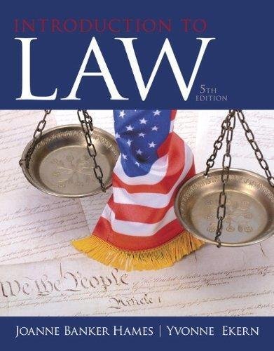 Introduction To Law 5Th Edition by  -