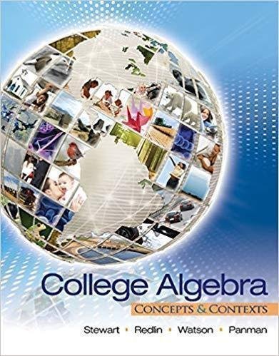 College Algebra Concepts And Contexts by James Stewart; Lothar Redlin; Saleem Watson; Phyllis Panman  1 edition (January 5, 2010)  Language:English -