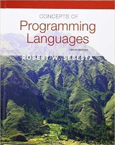 Concepts Of Programming Languages 10Th Edition by Robert W Sebesta - 9780131395312