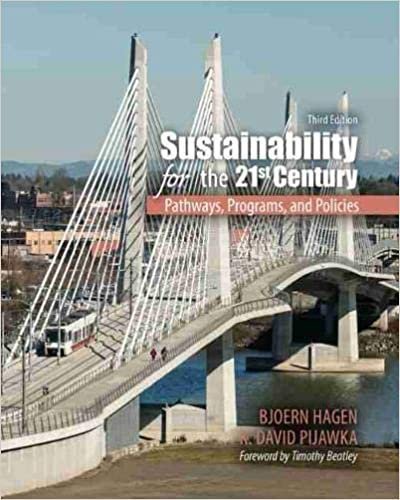 Sustainability For The 21St Century Pathways Programs And Policies 3Rd Edition by David Pijawka and Bjoern Hagen Year: 2020 - 9781524989415