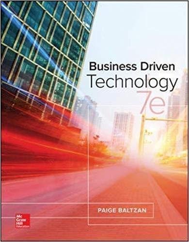 Business Driven Technology 7Th Edition by Paige Baltzan Year: 2017 nnReturn and Refund: 30 days free exchange for quality issues such as missing pagesnnSupport: For any question before & after sales, simply support@shelfandstory.comnnFeature: Searchable and zoomable texts / Permanent access / Can be read on major smart devices -