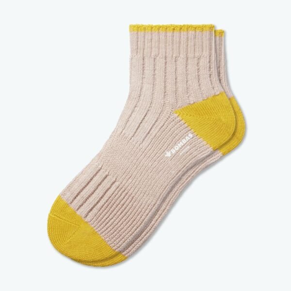 Women's Merino Wool Blend Sweater Quarter Socks by  -