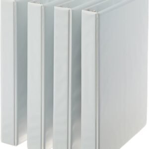 3-Ring Binder, 1 Inch - White, 4-Pack by  -
