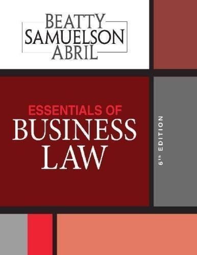 Essentials Of Business Law 6Th Edition