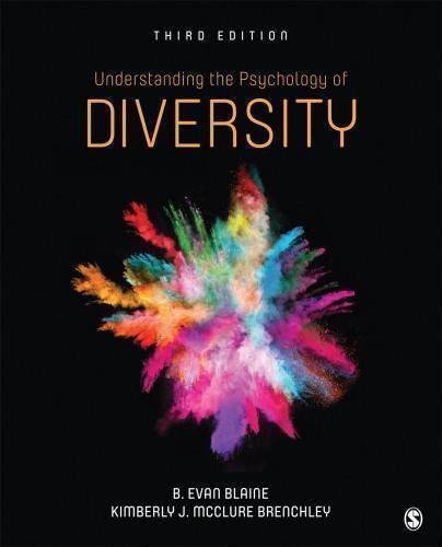 Understanding The Psychology Of Diversity 3Rd Edition by B. Evan Blaine; Kimberly J. McClure Brenchley Year: 2018 - 1483319237