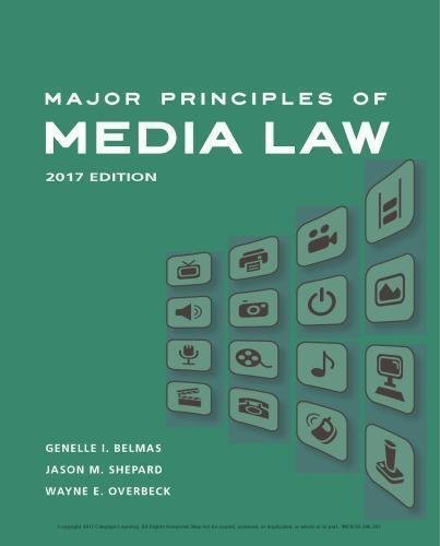 Major Principles Of Media Law 2017 by  -