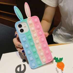 Decompression Rabbit Ear Phone Case Bubble Case by  -