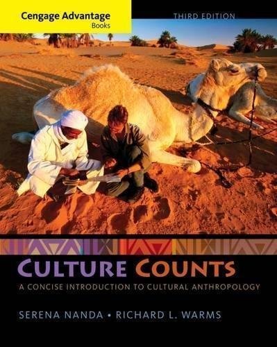Culture Counts A Concise Introduction To Cultural Anthropology 3Rd Edition by Serena Nanda, Richard L. Warms - 1285738519