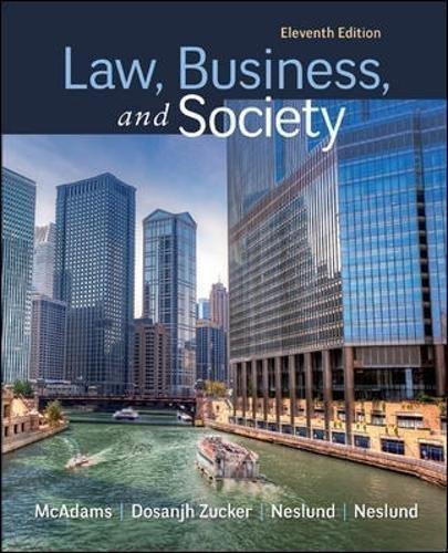 Law Business And Society 11Th Edition by Tony McAdams - 0078023866